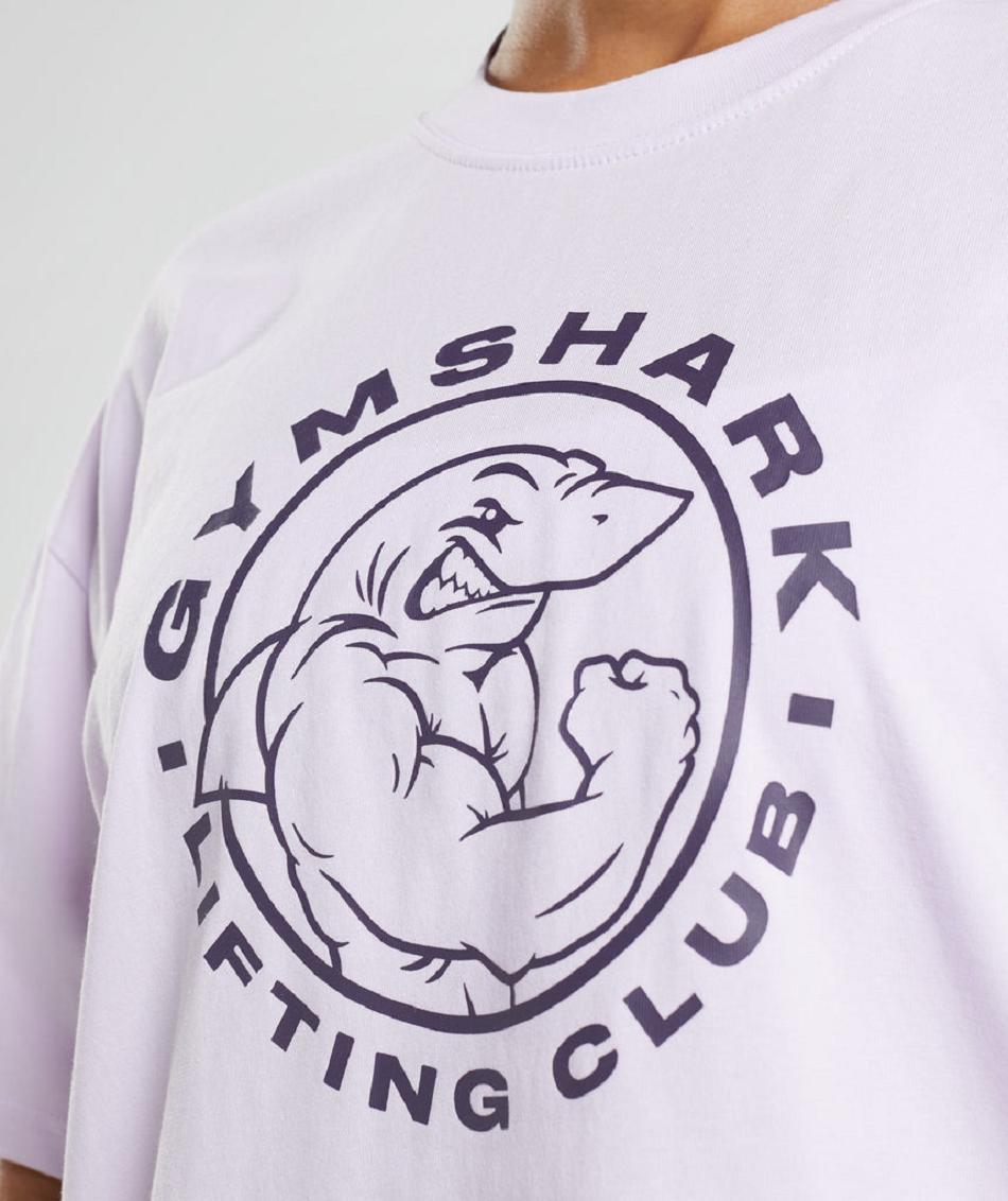 Gymshark Legacy Oversized Ženske T Shirts Ljubičaste | HR 3297WNB